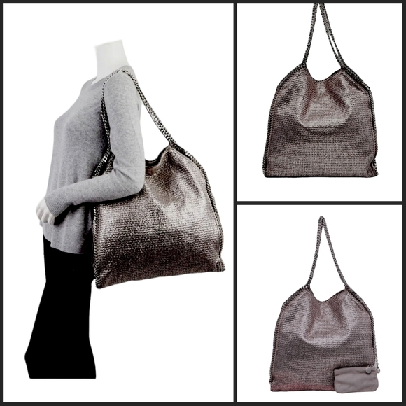 Rare Stella McCartney Silver Falabella Large Tote Bag EUC - Picture 12 of 14